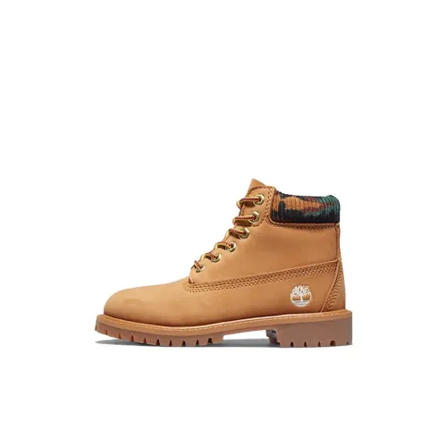 Timberland Детские кожаные сапоги для дошкольников