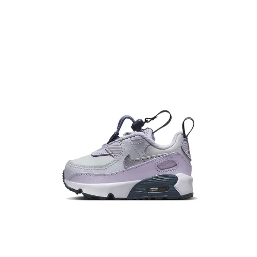 Nike Air Max 90 Toggle Low Топ Обувь для малышей Серо-фиолетовый Infant And Toddler