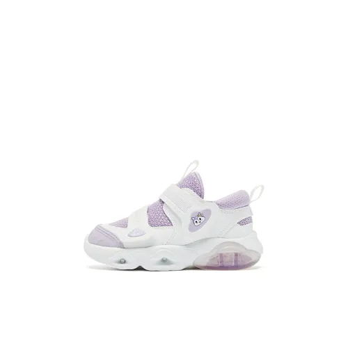 Детская обувь QIAODAN устойчивая противоскользящая с низким верхом малыша фиолетово-белая