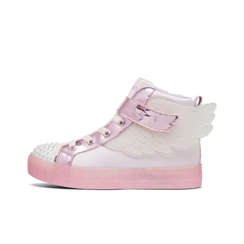 Skechers Shuffle Brights High Топ Детские Скейтбординги Светло-розовый Подростки