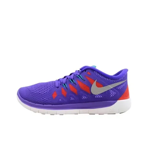 nike Free 5,0 Амортизация Износостойкий Низкий Топ Детские Беговые Кроссовки Фиолетовый Подростки