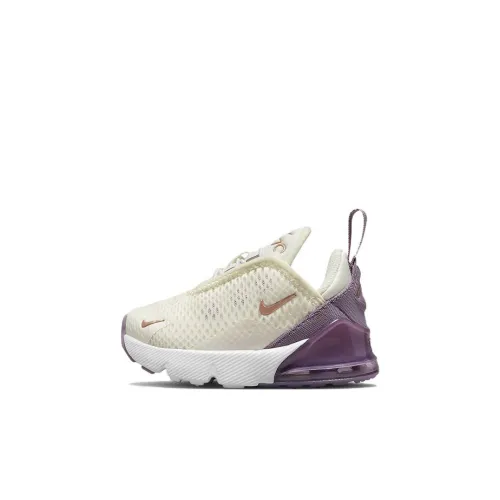 Nike Air Max 270 Low Топ Обувь для малышей Бежево-фиолетовый Infant And Toddler