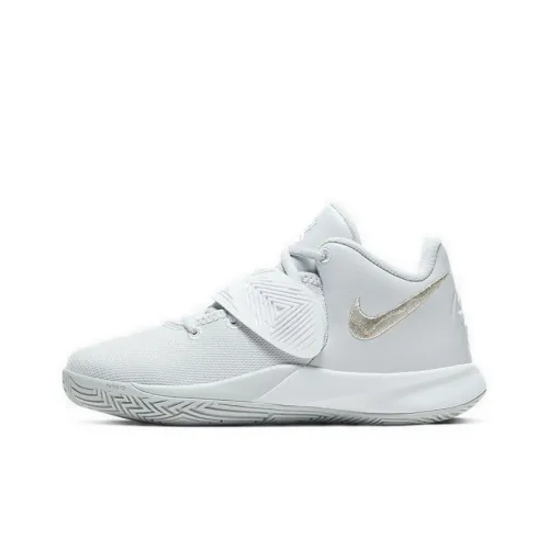 Nike Flytrap 3 Slip-Resistant Амортизация Устойчивость к износу MID Топ Детские Баскетбольные кроссовки Светло-синие