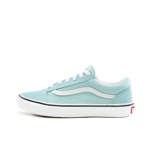 Vans Old Skool Collection Низкий Топ Детские Скейтбординги Синие Белые Подростки