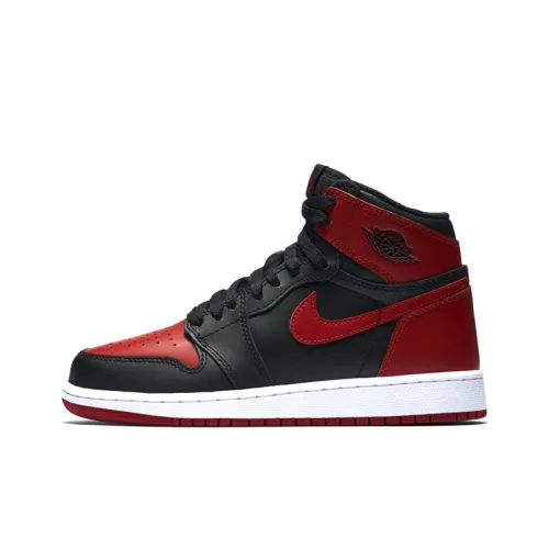 Jordan 1 Темно-красный High Топ Детские Баскетбольные Кроссовки Черный Красный 2016