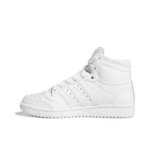 Adidas Originals Top Ten J Дышащий Высокий Топ Детские Скейтбординги Белый