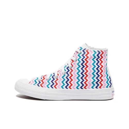 Конверс VLTG Chuck Taylor All Star High Топ KIDS Кеды Белый Многоцветный Полосы Подростки