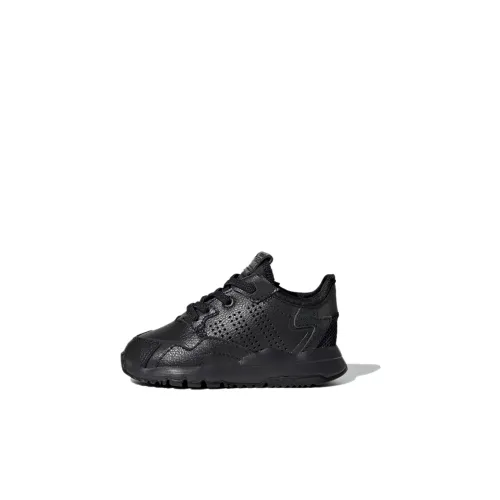 Adidas Originals Nite Jogger Устойчивая к истиранию Низкая Обувь для малышей Черная Infant и Toddler