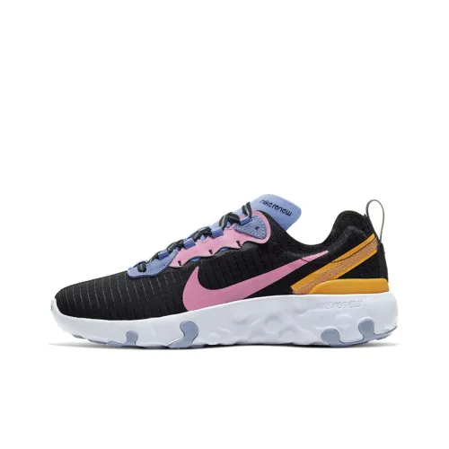Nike Renew Element 55 Slip-resistant Abrasion-resistant Low Top Детская беговая обувь Черный Фиолетовый