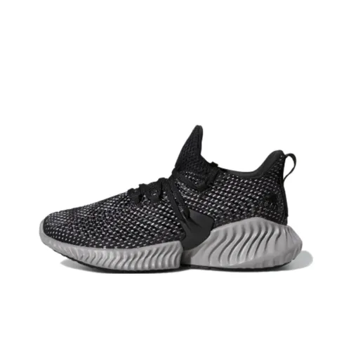 Adidas Alphabounce Instinct J Low Топ Детские беговые кроссовки Черный белый Подростки