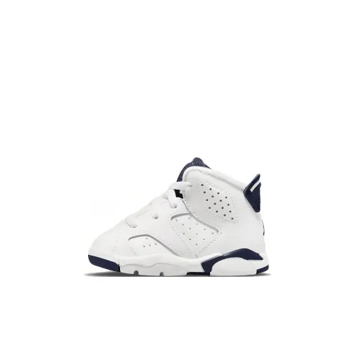 Jordan Air Jordan 6 Кольца Ретро 'Полуночный синий' Противоскользящий Амортизация Устойчивый к истиранию Высокий Топ