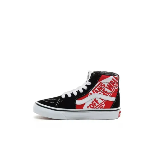 Vans SK8 High Топ Детские Скейтбординги Черно-красный для детей 3-7 лет