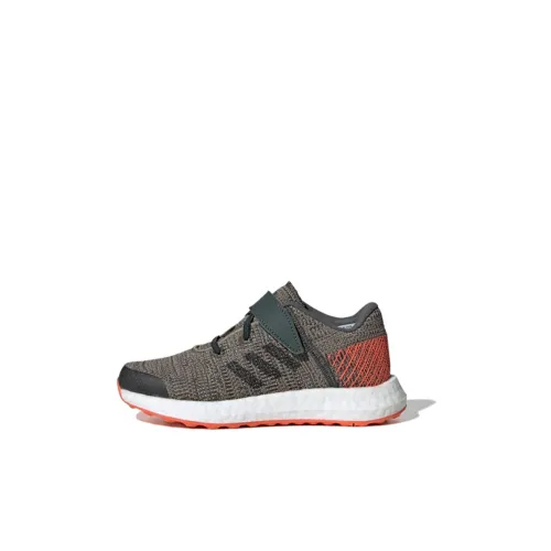 Adidas Pureboost Go El C Slip Resistant Anti KICK And Дышащий Низкий Топ Детские Беговые Кроссовки Оливково-Зеленый