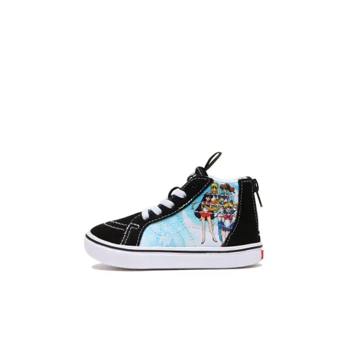 MEISHAONVZHANSHI x Vans Comfycush Sk8 Hi Zip Высокие Топы Обувь для малышей Черный Синий Infant и Toddler
