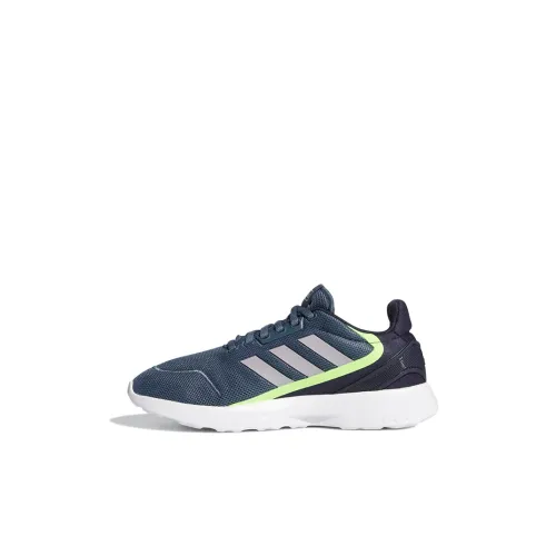 Adidas Neo Nebula Ted Low Топ Детские беговые кроссовки Синий Серый Зеленый Children Возраст 3-7 лет