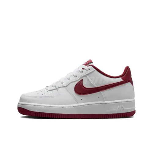 Nike Air Force 1 Slip Resistant Shock Absorbers Низкий Топ Детские Скейтбординги Белый Красный