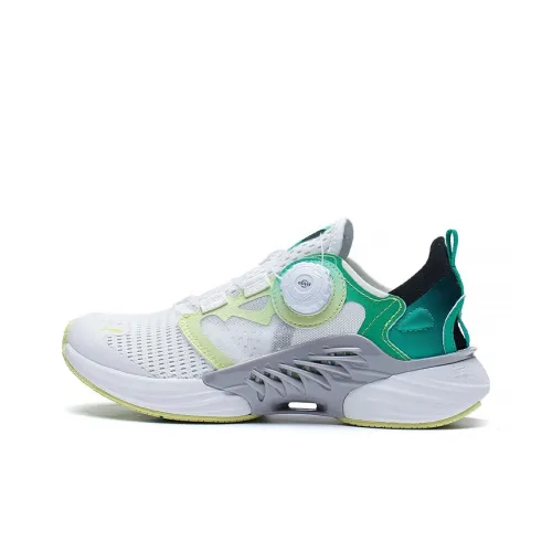 LINING YOUNG Противоскользящий Амортизация Устойчивый к износу Отскок Низкий Топ Детская Беговая Обувь Белый Зеленый