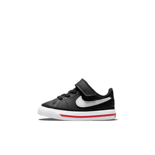 nike Court Legacy Slip Resistant Abrasion Resistant Легкий Низкий Топ Обувь для малышей Черный белый Infant And Toddler