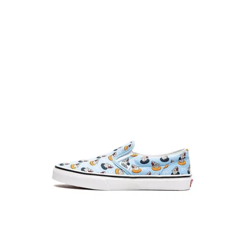 Vans Slip On Series Low Топ Детские Скейтбординги Синий Children Aged 3-7 лет