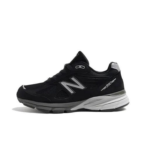 New Balance NB 990 V4 Reflective Низкий Топ Детская Беговая Обувь Черная Подростки