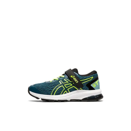 Asics GT 1000 9 Low Топ Беговые кроссовки Зеленый желтый Для детей 3-7 лет