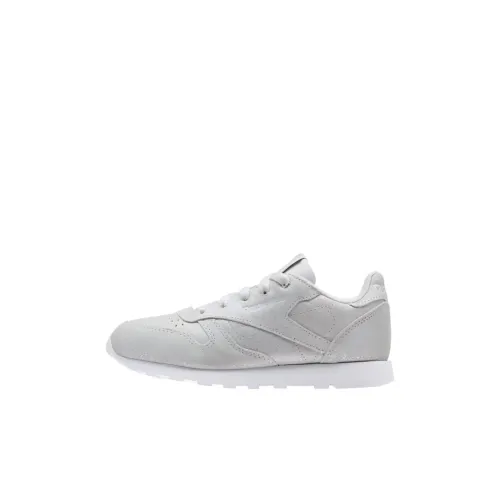 Reebok Classic Leather Kids Lifestyle Shoes Серебристо-серый Белый Дети 3-7 лет