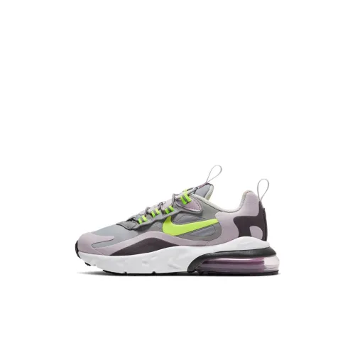 Nike Air Max 270 RT Амортизация Низкий Топ Беговые кроссовки Серый Фиолетовый Для детей 3-7 лет