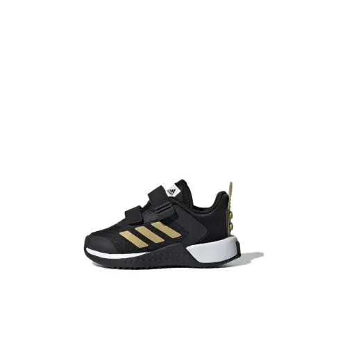LEGO x Adidas Спорт CF I Дышащий MID Топ Обувь для малышей Черный Золотой Infant And Toddler