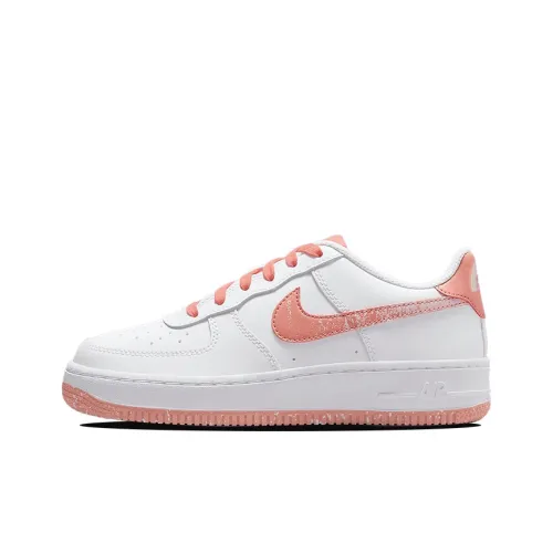 Nike Air FORCE 1 LV8 'Eroded' Устойчивый к истиранию Низкий Топ Детские Скейтбординги Белый Розовый