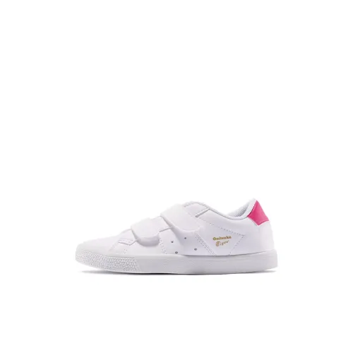 Onitsuka Tiger LawnShip Low Топ Детские Скейтбординги Бело-розовый для детей 3-7 лет