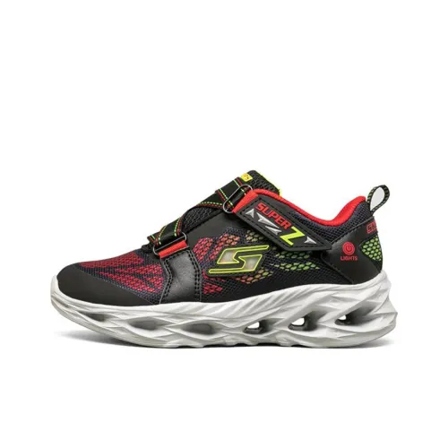 Skechers Bob's Vortex Flash Kids Lifestyle Shoes Black Red Teenagers Скачи Бобс Вортекс Флеш Кидс Лайфстайл Шуз Черный Красный Подростки