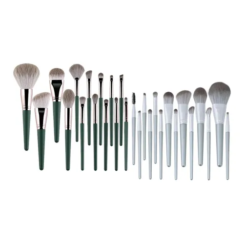 XIBI Зеленый Облако First Encounter Кисть для макияжа Набор Смешанный Детали Мягкая кожа Дружелюбный 14 палочек*2
