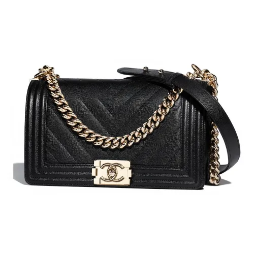 CHANEL LEBOY Корова Кожа Сумка через плечо Сумка на плечо Средняя Женская Черная