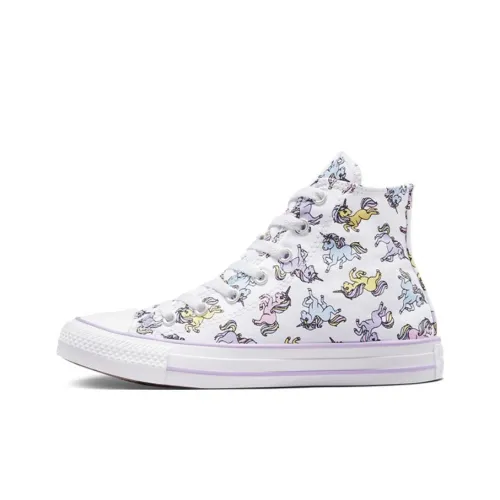 Конверс Устойчивые к истиранию противоскользящие с амортизаторами высокий топ детские кеды розовый белый