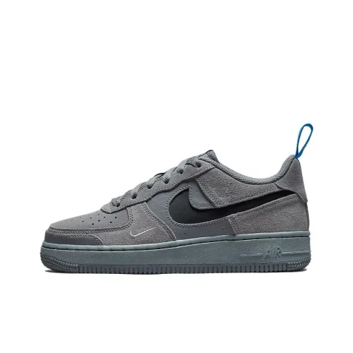 Nike Air FORCE 1 Амортизация Низкий Топ Детские Скейтбординги Серый