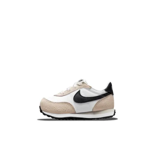 Nike Flex Plus Low Топ Беговые кроссовки Бежево-белый черный Для малышей и детей дошкольного возраста