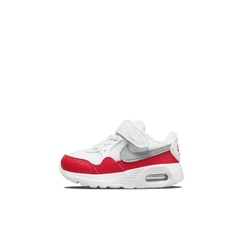 Nike Air Max SC Low Топ Беговые кроссовки Белый и красный Infant And Toddler