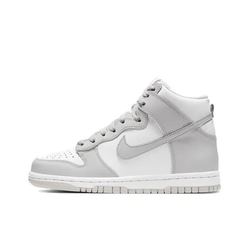 Nike Dunk 'Безбрежный GREY' Устойчивый к истиранию Высокий Топ Детские Скейтбординги Серый Белый