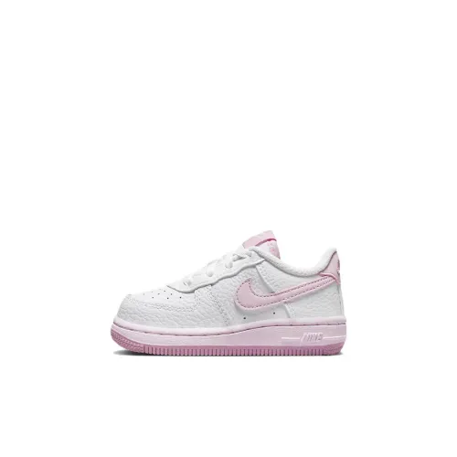 Nike Air Force 1 Low Топ Обувь для малышей Бело-розовый Infant And Toddler