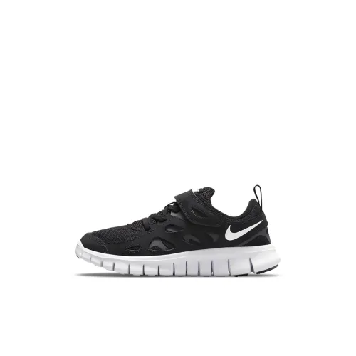 nike Free Run 2,0 Low Топ Детские беговые кроссовки Черный белый Children Возраст 3-7 лет