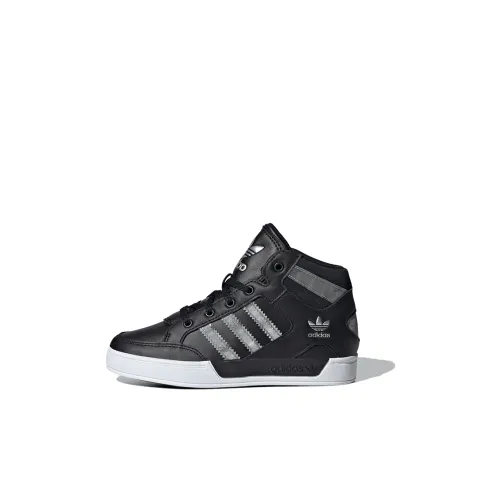 Adidas Originals Hardcourt HI Устойчивый к истиранию высокий топ для детей Скейтбординг Черный для детей 3-7 лет