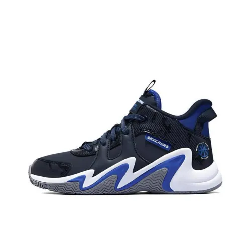 Skechers Низкий Топ Детские Баскетбольные Кроссовки Синие Подростки