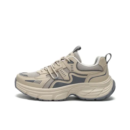 JEEP SPIRIT Устойчивый к истиранию Легкий Низкий Топ Кроссовки с толстой подошвой Мужские Светло-песочный