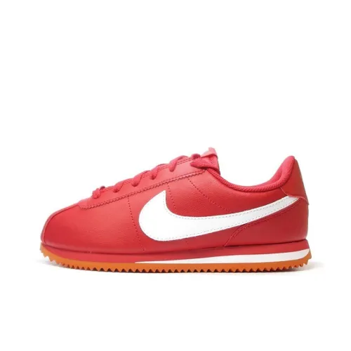 nike Cortez Basic SL Амортизаторы Shock Slip-resistant Abrasion-resistant Низкий топ Детские беговые кроссовки Красный Белый Подростки