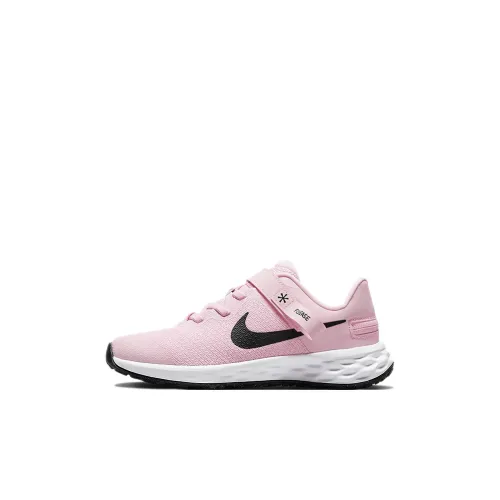 Nike REVOLUTION 6 FlyEase Устойчивый к истиранию Дышащий Низкий Топ Детская Беговая Обувь Розовая для Детей 3-7 лет