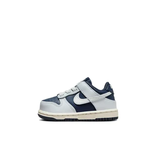 nike Dunk Амортизация Износостойкие Низкие Топ Обувь для малышей Синий Серый Infant и Малыш
