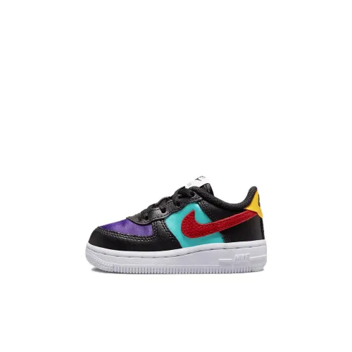 Nike Air Force 1 Slip Resistant Abrasion Resistant Низкий Топ Обувь для малышей Черный Красный Фиолетовый Infant и Toddler