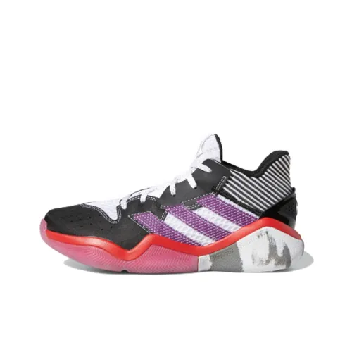 Adidas Harden Stepback 1 Low Топ Баскетбольные кроссовки Черный Фиолетовый Красный Подростки