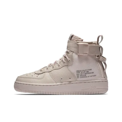Nike Air FORCE 1 MID Топ Детские Скейтбординги Розово-вишневый Подростки
