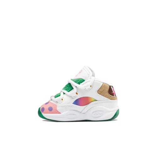 Reebok Question Slip-Resistant Abrasion-Resistant And Balanced MID Обувь для малышей Infant и Toddler